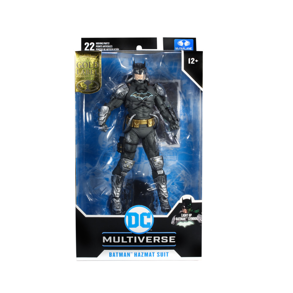 DC Multiverse 7in - Batman Hazmat Suit (Light Up Logo) (Gold Label)