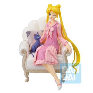 Is63682 Bandai Banpresto Pretty Guardian Sailor Moon Ichibansho Usagi And Luna Antique Style (1)